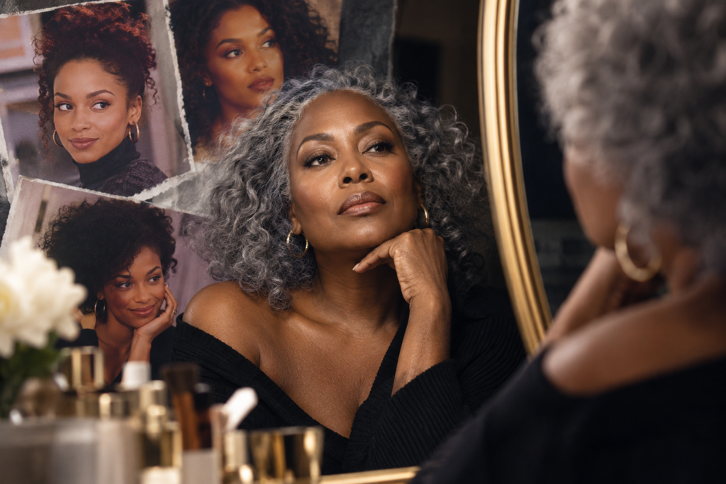 Black woman aging with grace